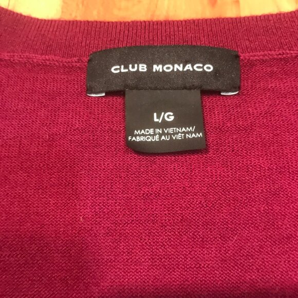 Club Monaco V-neck Wool Sweater Size L - Picture 7 of 9